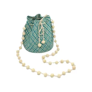 Medium Woven Straw Sling Bag