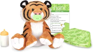 Melissa & Doug 11-Inch Baby Tiger Plush Stuffed Animal with Pacifier, Diaper, Baby Bottle