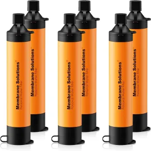 Membrane Solutions Straw Water Filter, Survival Filtration Portable Gear, Emergency Preparedness, Supply for Drinking Hiking Camping Travel Hunting Fishing Team Family Outing