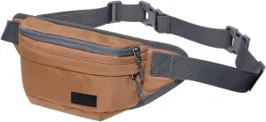 Men Women Resist Large Hiking Waist Bag Pack Carrying All Phones Running Walking Traveling(Khaki)