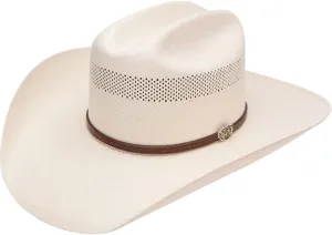 Mens 10X Cross Tie Stran Smith Straw Cowboy Hat 7 3/8 Natural
