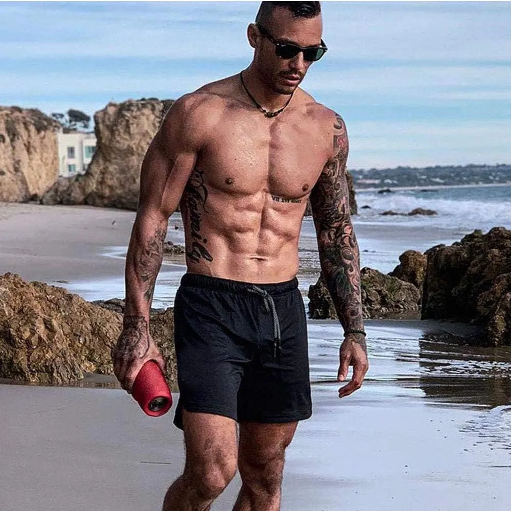 Men’s 2 in 1 Running Shorts with Pockets Quick Dry Breathable Active Gym Workout Shorts