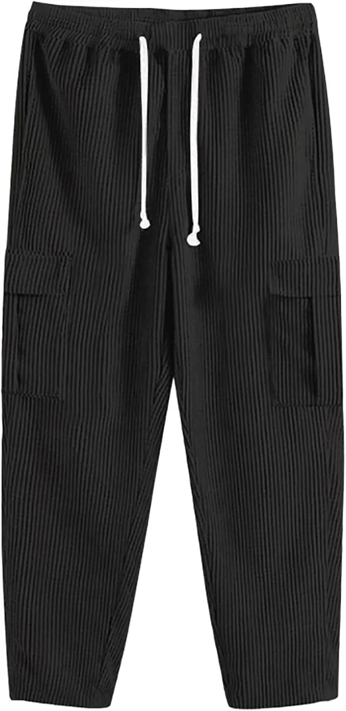 Men's Athletic Joggers Casual Gym Sweatpants Relaxed Fit Workout Running Track Pants with Pockets Mens Cargo Pants