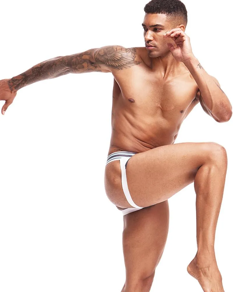 Men's Athletic Supporters Jockstrap 4-Pack Cotton Wide Waistband Active Underwear
