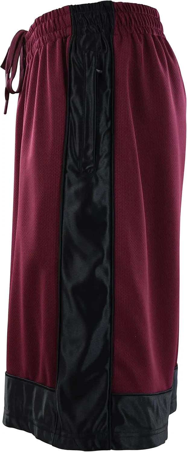 Mens Basketball Training Shorts with 3 Zippered Pockets