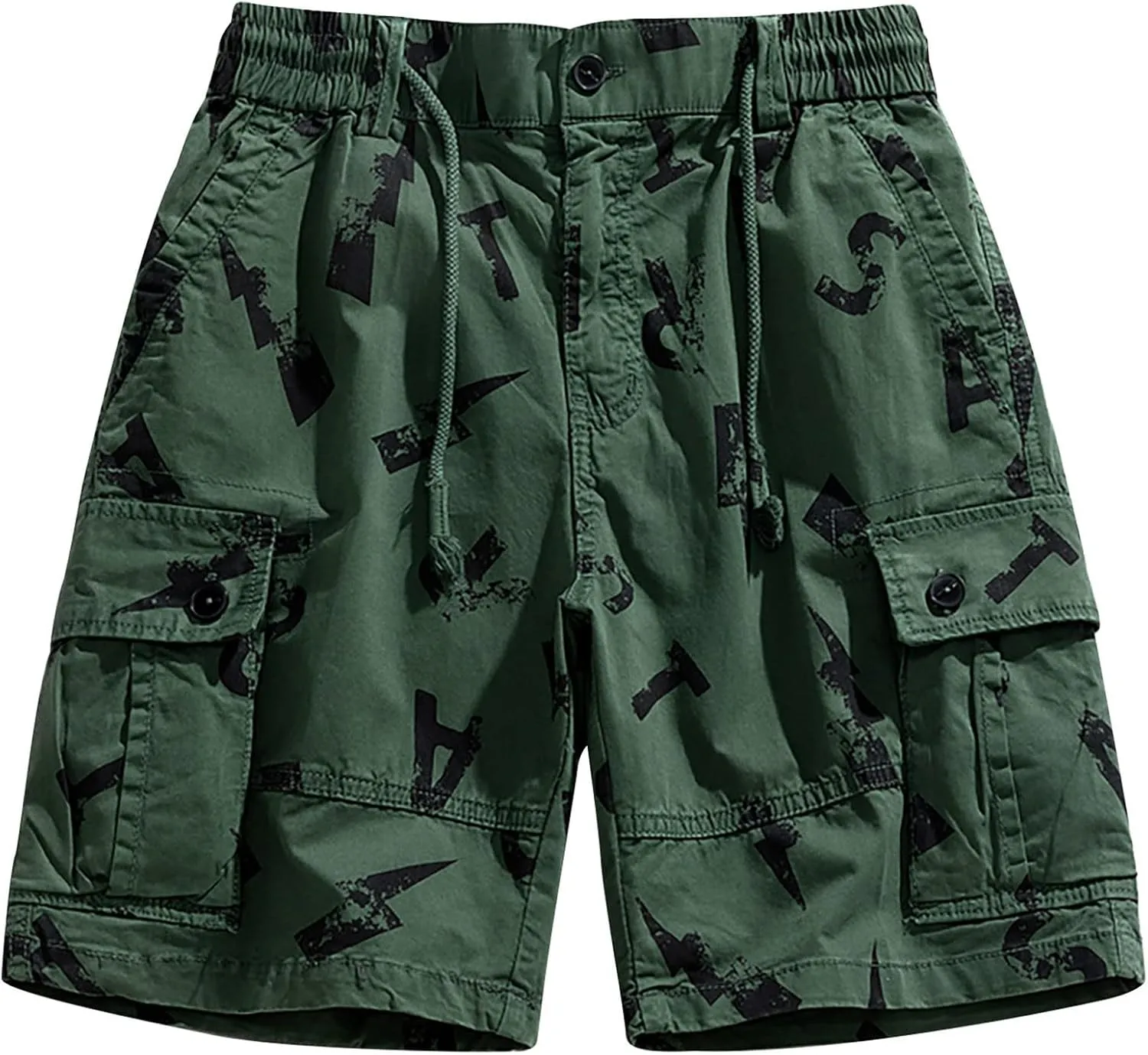 Mens Cargo Shorts Multi Pocket Relaxed Fit Work Shorts Camo Lightweight Hiking Shorts for Camping Hiking