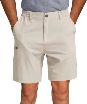 Mens Cargo Shorts with Zipper Pockets Quick Dry Elastic Athletic Running Gym Breathable Lightweight Outdoor Trunks