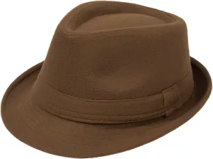Men's Classic Manhattan Structured Trilby Fedora Hat for Women