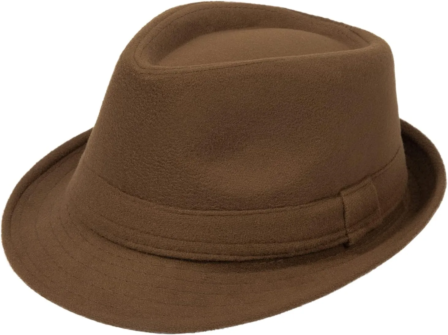 Men's Classic Manhattan Structured Trilby Fedora Hat for Women