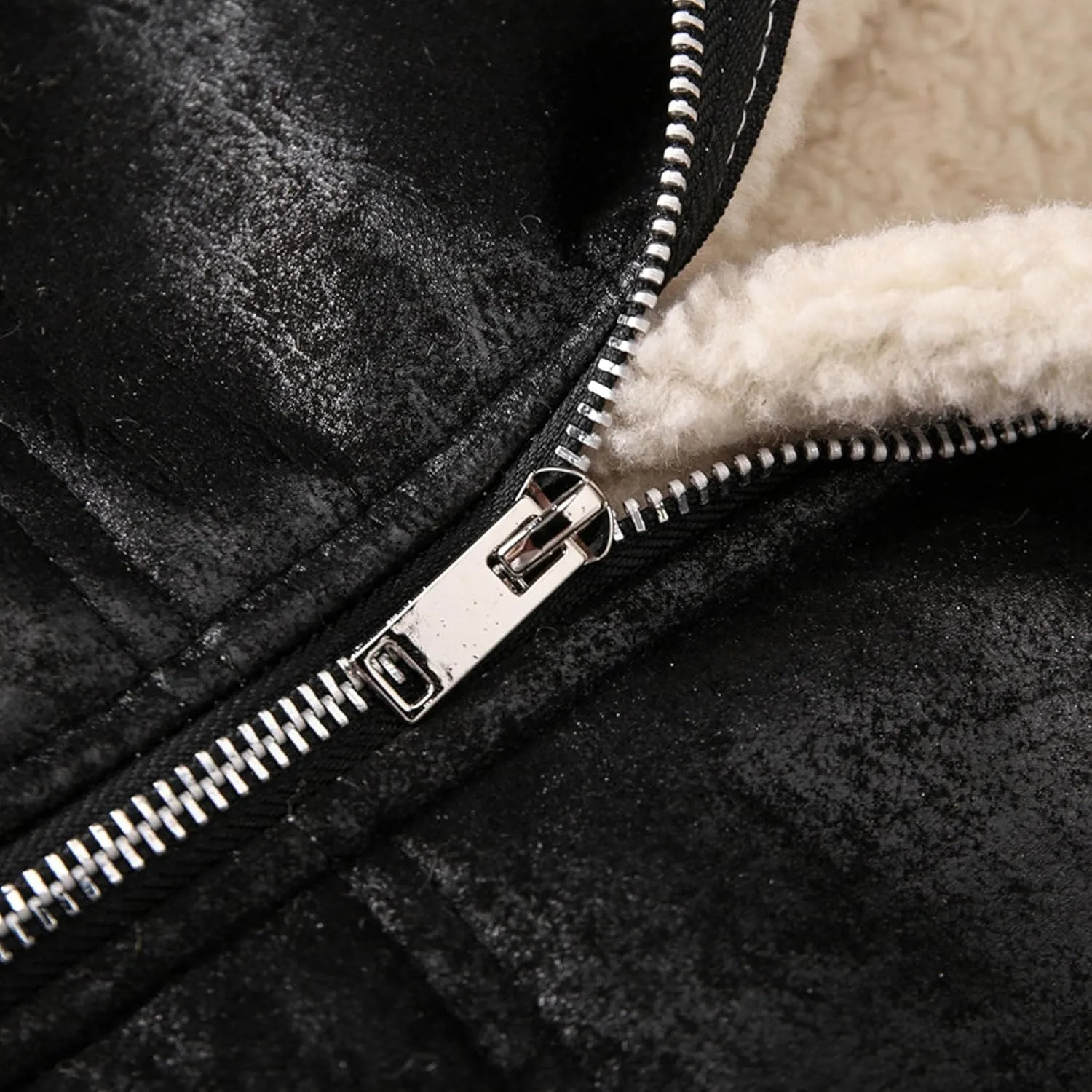 Mens Faux Lambskin Aviator Vest Hoodie Winter Shearling Sheepskin Waistcoat Bomber Aviator Pilot Hood Vests