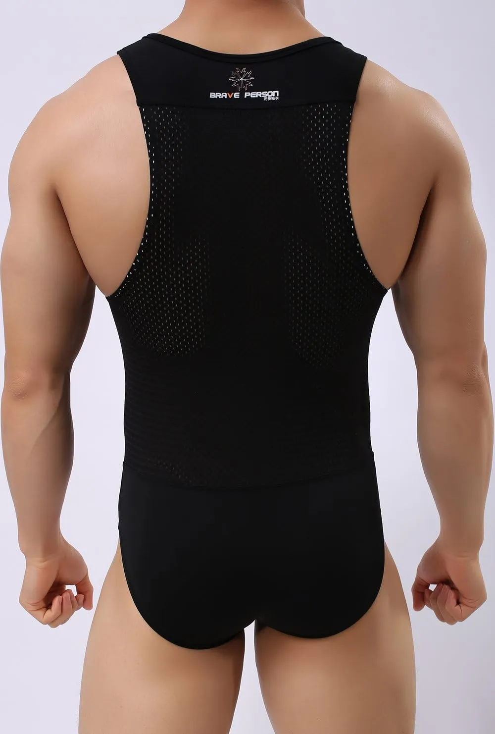 Men's Figure-Shape Bodysuits Elastic Workout Clothes Swimwear, Fitness, Cycling 2241