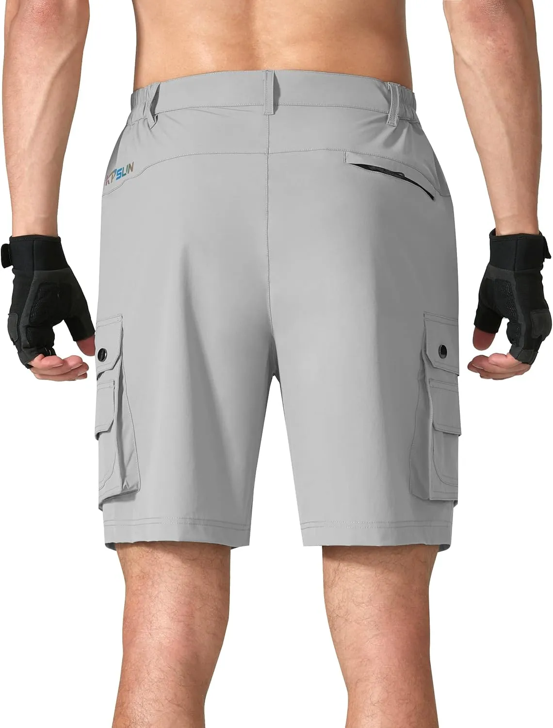 Mens Golf Shorts Quick Dry Casual Cargo Hiking Work Shorts with Multi Pocket for Travel Fishing Tactical