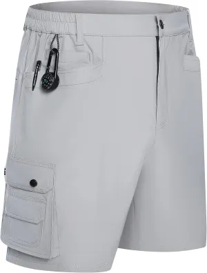 Mens Golf Shorts Quick Dry Casual Cargo Hiking Work Shorts with Multi Pocket for Travel Fishing Tactical