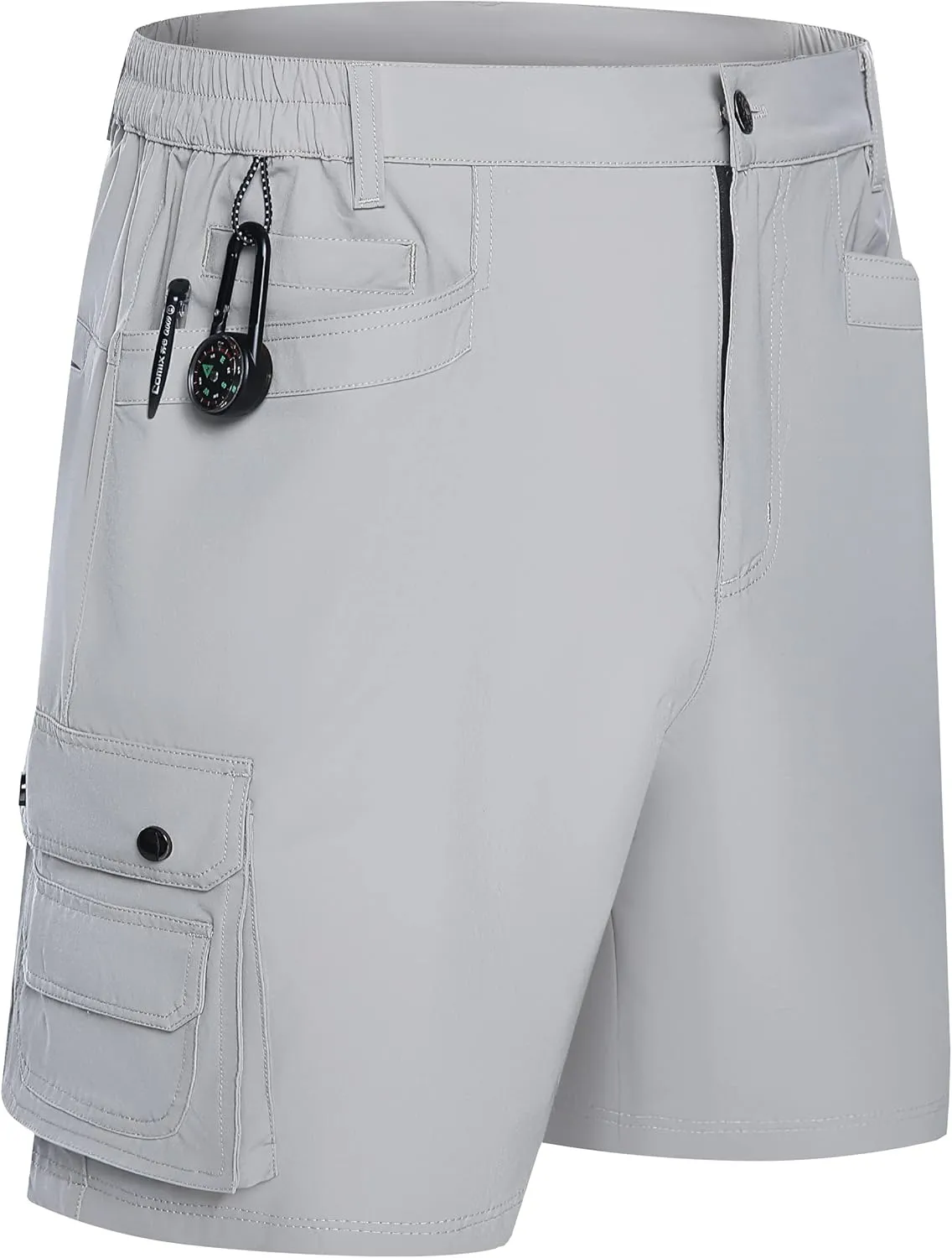 Mens Golf Shorts Quick Dry Casual Cargo Hiking Work Shorts with Multi Pocket for Travel Fishing Tactical