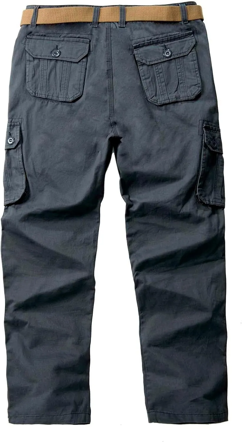 Mens Hiking Pants Outdoor Mens Cargo Pants Casual Lightweight Joggers Work Pants Multi-Pocket Military Pants