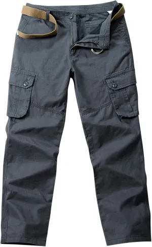 Mens Hiking Pants Outdoor Mens Cargo Pants Casual Lightweight Joggers Work Pants Multi-Pocket Military Pants