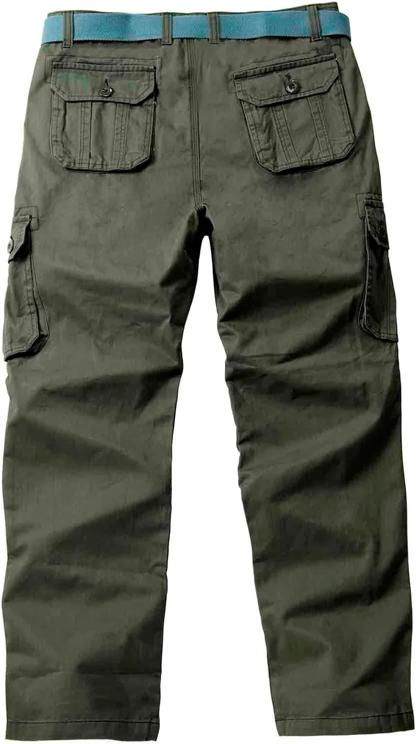 Mens Hiking Pants Outdoor Mens Cargo Pants Casual Lightweight Joggers Work Pants Multi-Pocket Military Pants
