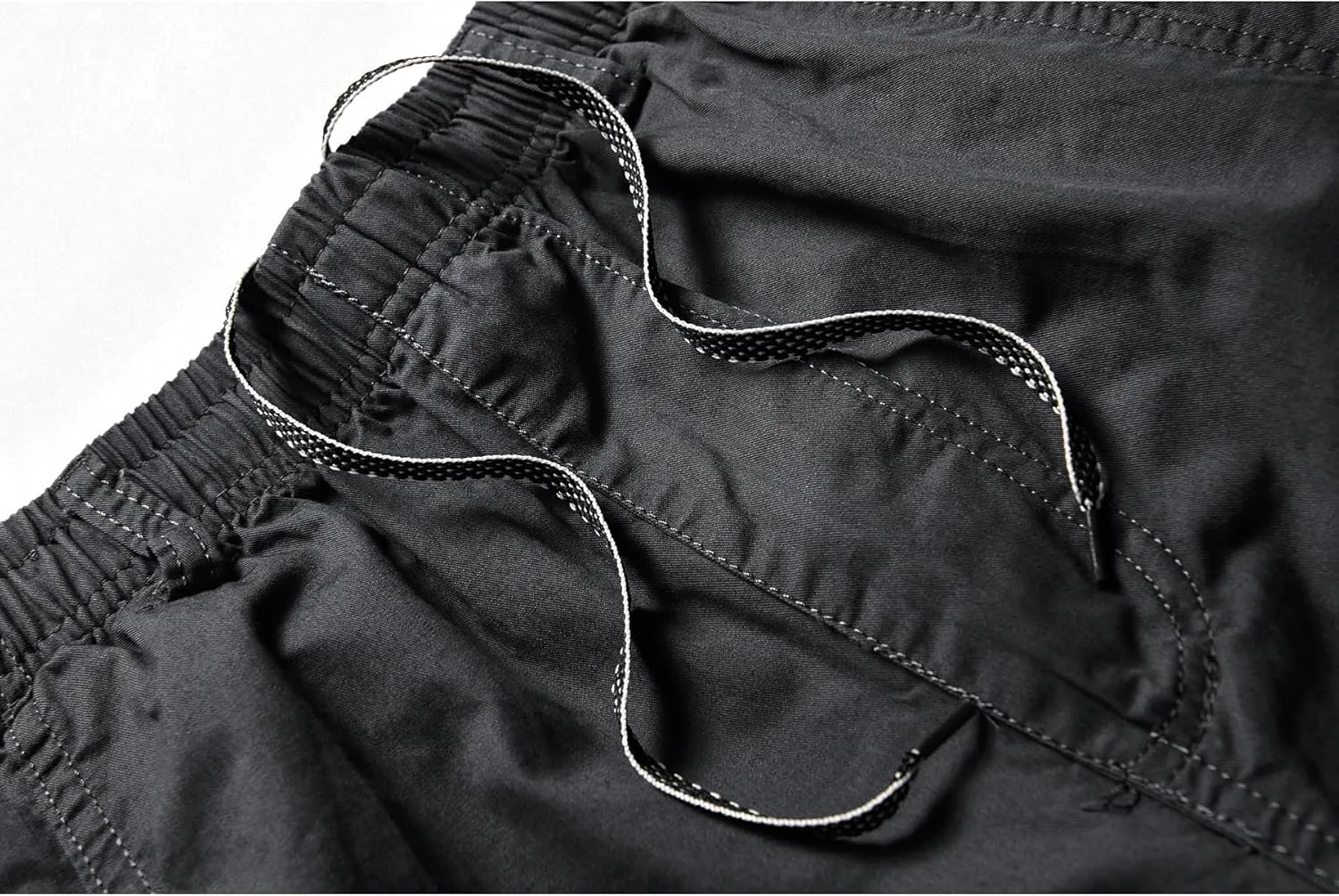 Men's Loose Fit Cargo Pants Drawstring Cotton Tactical Pants with Zipper Pockets
