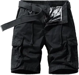 Men's Regular Fit Military Cargo Shorts Summer Cotton Multi Pockets Work Shorts