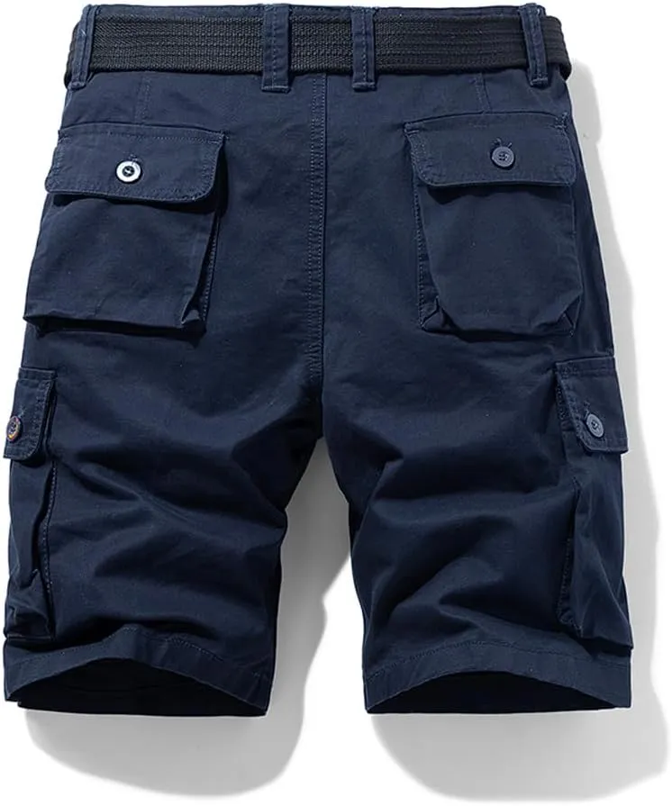 Men's Slim Fit Military Cargo Shorts Summer Multi Pockets Cotton Tactical Shorts