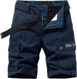 Men's Slim Fit Military Cargo Shorts Summer Multi Pockets Cotton Tactical Shorts