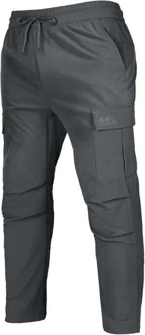 Men's Track Pants Outdoor Athletic Running Casual Joggers Pants with Zipper Pockets Lightweight Quick Dry