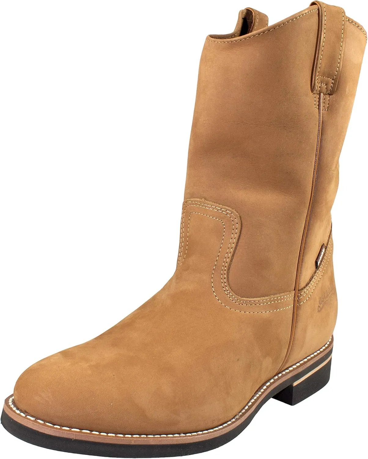 Men's Work Boots Establo Nubuck Leather Color Cinnamon Round Toe