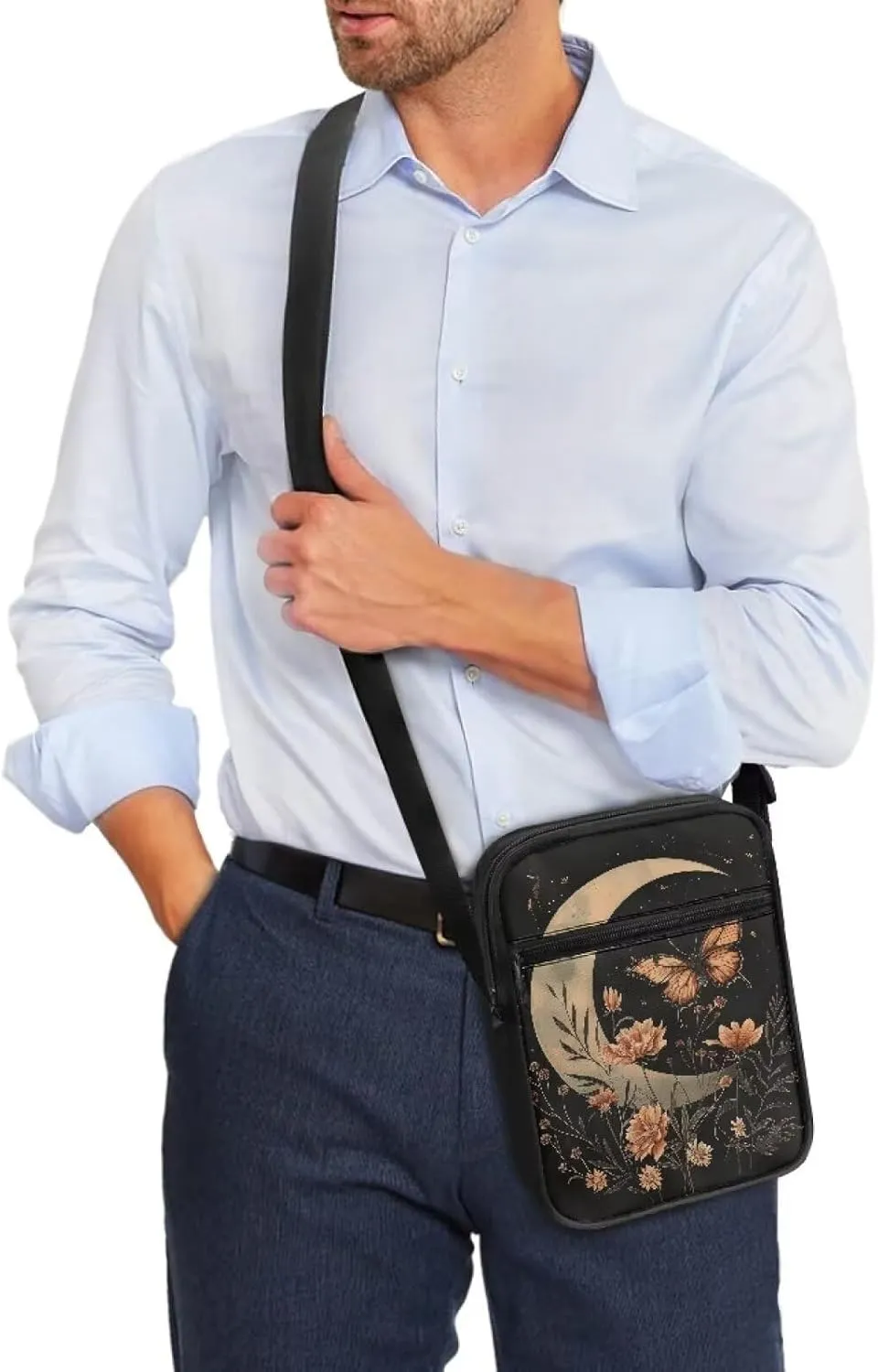 Messenger Bag for Women Lightweight Adjustable Crossbody Bag Compact Sling Satchel Casual Purse for Travel Everyday