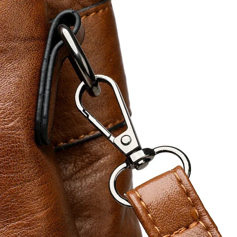 Metro Mode Faux Leather Tote – Multi-Zip Carry Bag