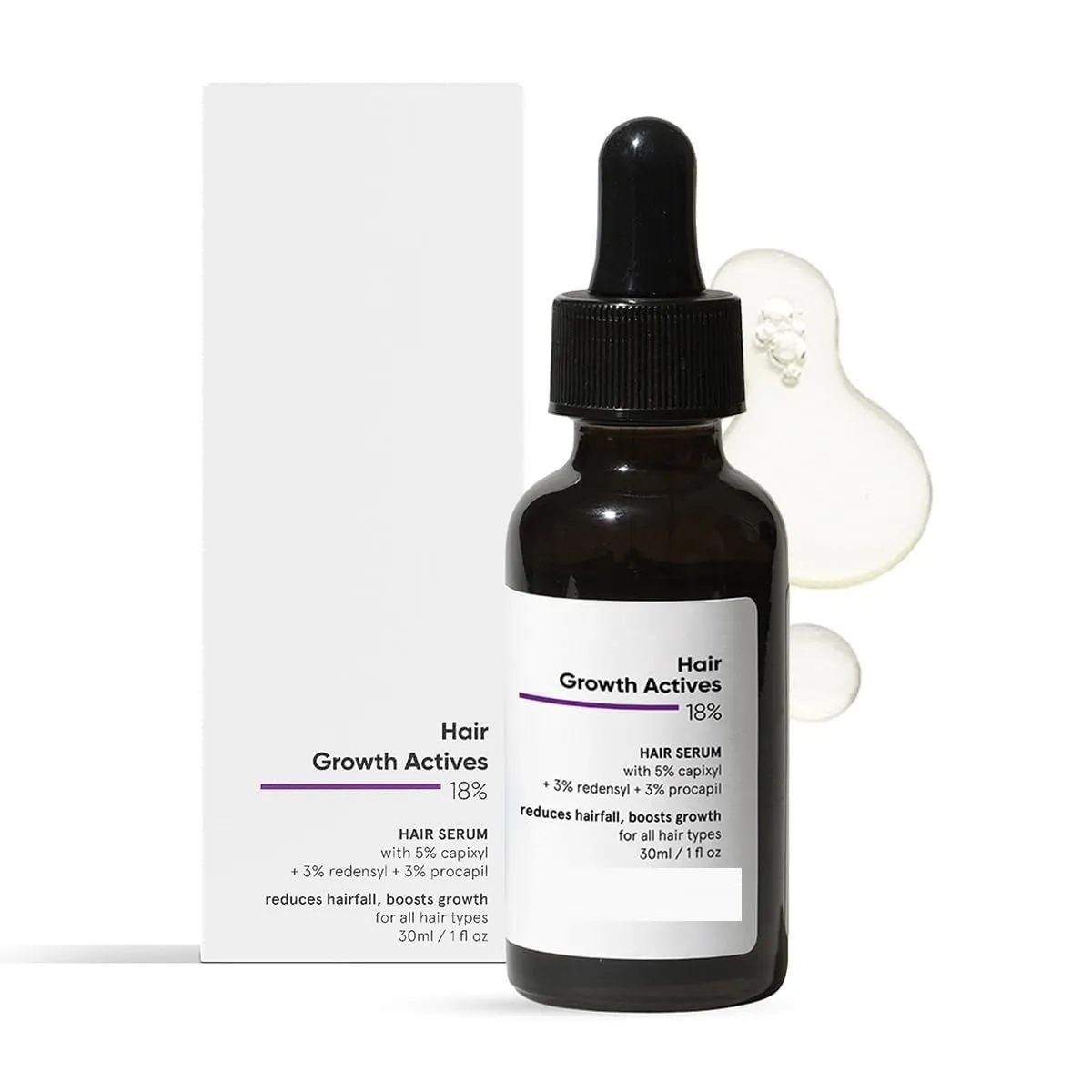 Miini,malist Hair Growth Serum With 3% Redensyl, 3% Anagain, 3% Procapil, 5% Capixyl & 4% Baicapil 18% Hair Growth Actives | For Hair Fall Control | For Men & Women | 30 ml