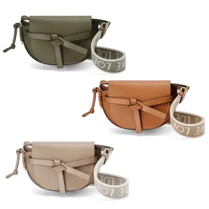 Mini Gate Dual bag in soft calfskin and jacquard
