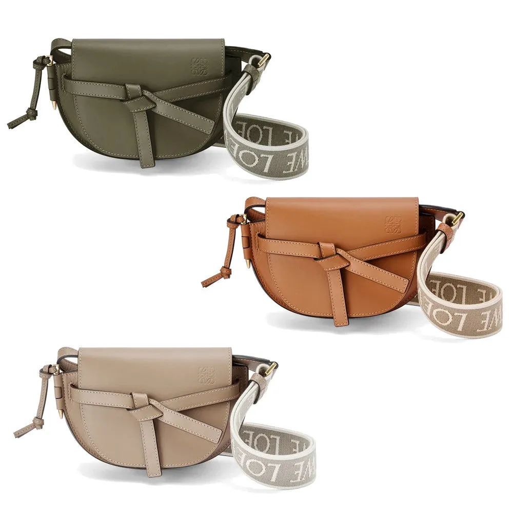 Mini Gate Dual bag in soft calfskin and jacquard