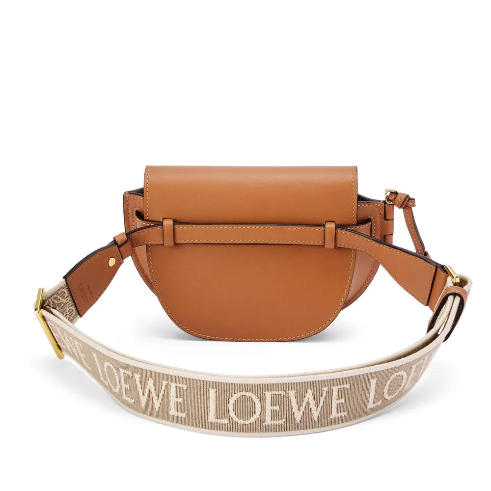 Mini Gate Dual bag in soft calfskin and jacquard