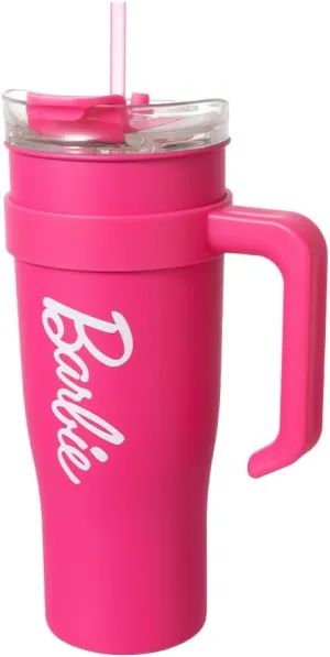 MINISO Barbie Collection Steel Cup with Handle and Straw (1600mL) - Stylish and Sustainable Drinkware for Barbie Enthusiasts