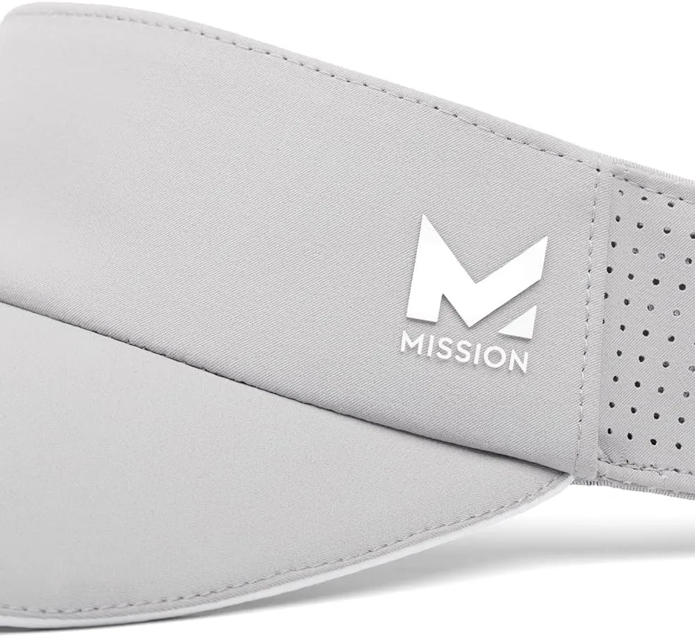 MISSION Structured Cooling Visor - Unisex One Size Cap for Tennis, Golf & Running - Lightweight & Durable