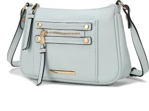 MKF Collection Crossbody Bag for Women, Designer Crossover Vegan Leather Messenger Handbag By Mia K