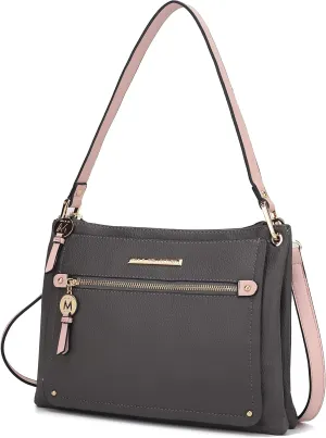 MKF Collection Women's Crossbody Bag, Vegan Leather Shoulder Bag Handbag Crossover Bag Purse by Mia K