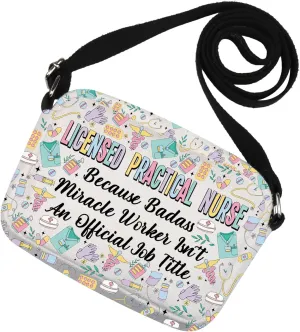 MNIGIU Funny Licensed Practical Nurse Gift LPN Crossbody Bag for L PN Nurse Week Gift