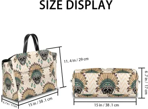 Mom Bag Diaper Bag Tote Large Stroller Organizer Bag Travel Duffel Bag African Egyptian Geometry Mommy Leisure Baby Shower Bags for Hospital Weekend Overnight Bags Women Toddler