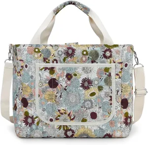 MOMIGO Diaper Bag Tote - Classic Floral Large Capacity Diaper Caddy Tote Bag Baby Stroller Bag (Sunflower)