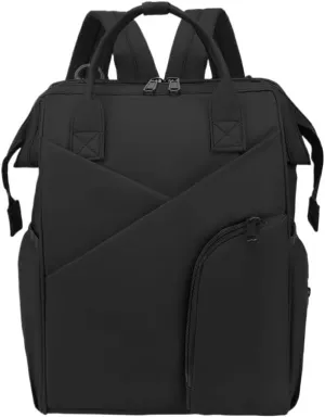 Mommy Bag, Nylon Waterproof Cloth Bag, Women's Backpack For Going Out(Black)