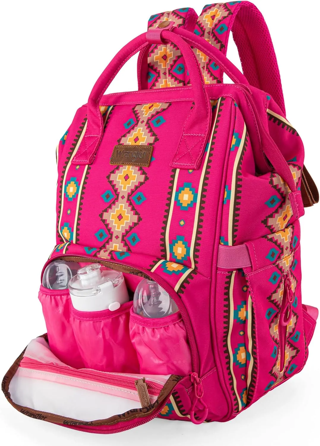 Montana West Wrangler Callie Diaper Bag Backpack with Stroller Straps Multifunction Baby Travel Bag WG2204-9110HPK