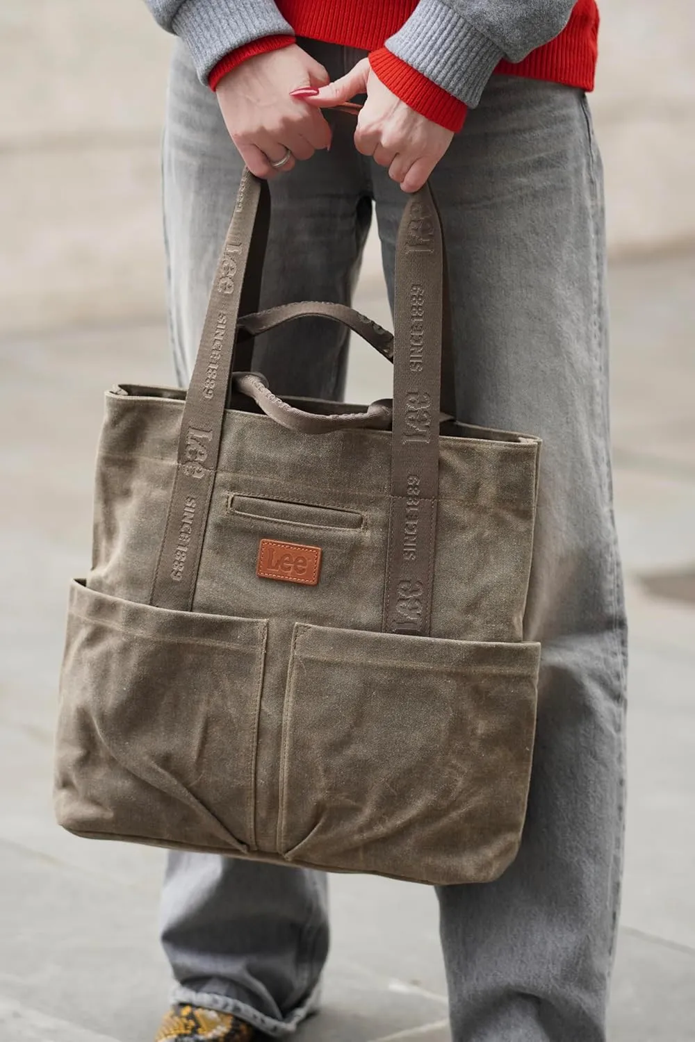 Montana West x Lee Canvas Tote Bag for Women with 2 Front Pockets Top-Handle Handbag & Shoulder Bag