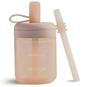 Moonkie Baby Straw cup | Silicone Toddler Sippy Cup Training Cup with Straw Lid | BPA-Free Drop-Proof Baby Cup | Baby Led Weaning | 6 Months , 5 oz, 1pack