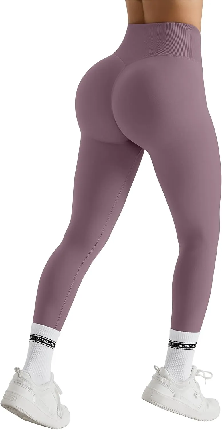 MOOSLOVER Seamless Butt Lifting Workout Leggings for Women High Waist Yoga Pants Compression Contour Tights