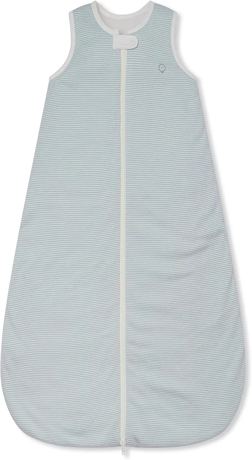 MORI Baby Premium Sleep Sack in Blue Stripe for Toddler Boys & Girls - Cotton & Bamboo from Viscose - 1.5 TOG, Gentle on Sensitive Skin - 0-6 Months