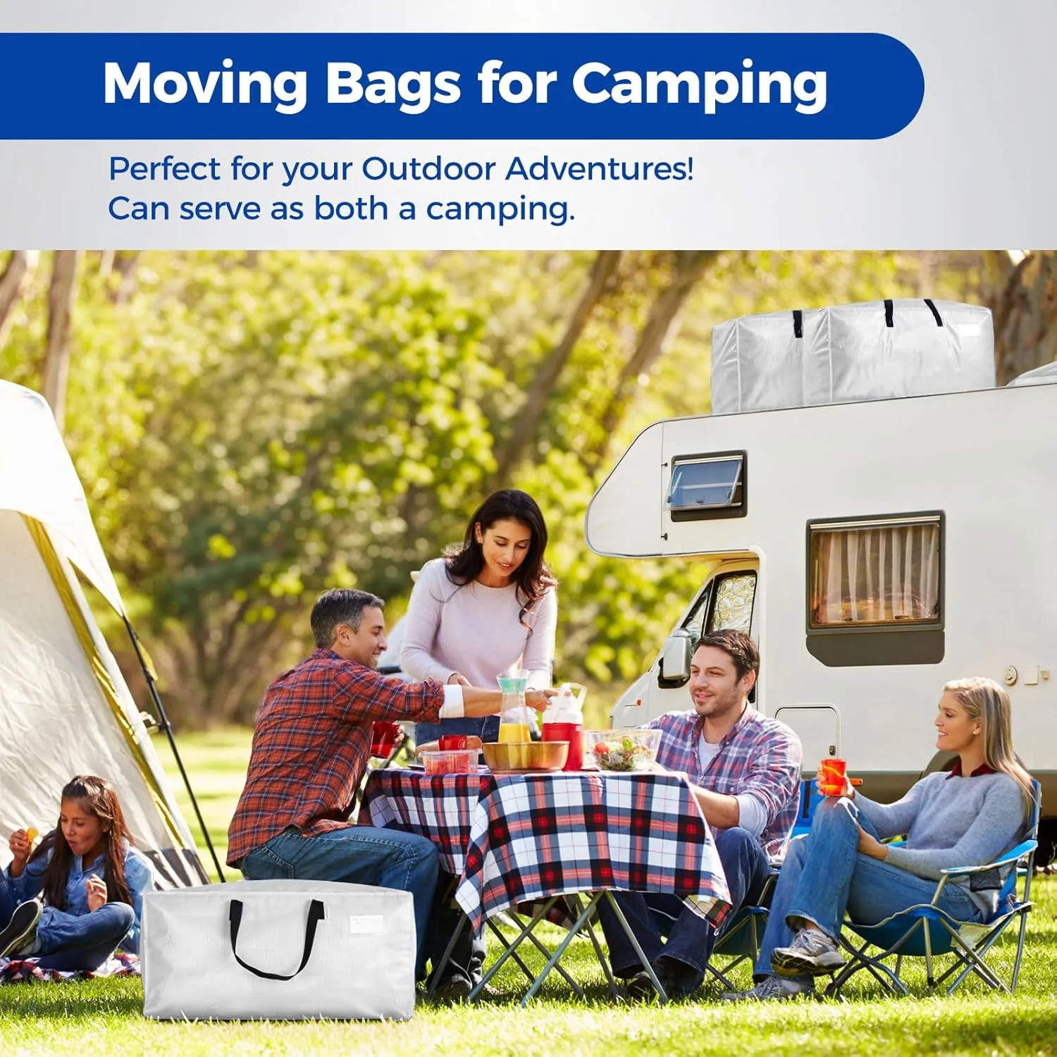 Moving Bags Heavy Duty Extra Large, Clear Moving Bags With Durable Zipper & Strong Handles, Packing Bags for College, Storage Bags for Clothes, Alternative For Moving Boxes (Clear, 8 Pack)