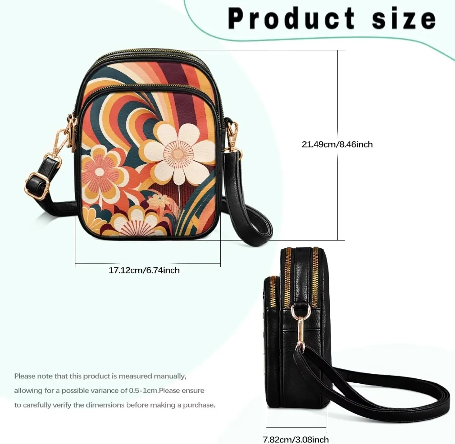 Multi Pocket PU Leather Casual Crossbody Bag for Women