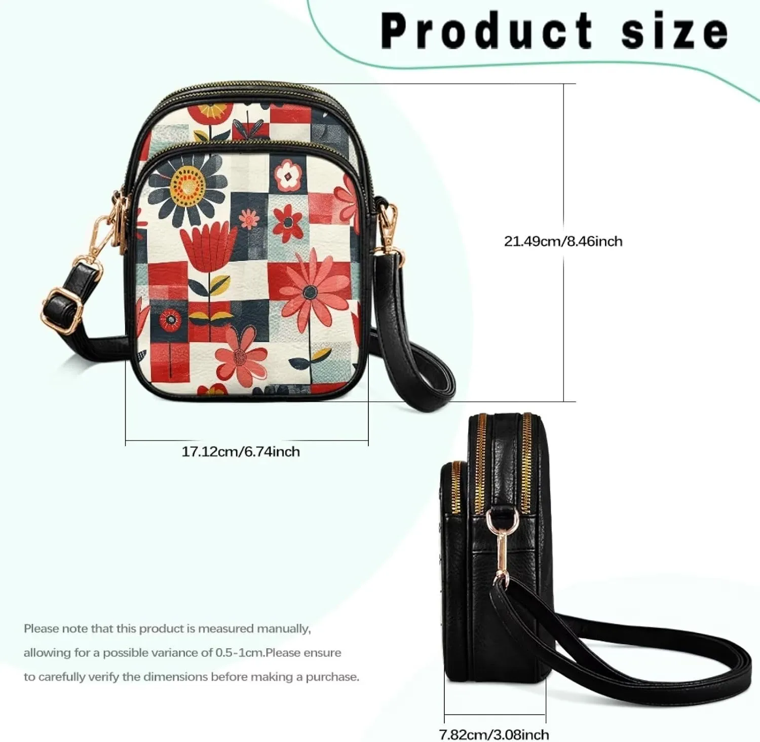 Multi Pocket PU Leather Casual Crossbody Bag for Women