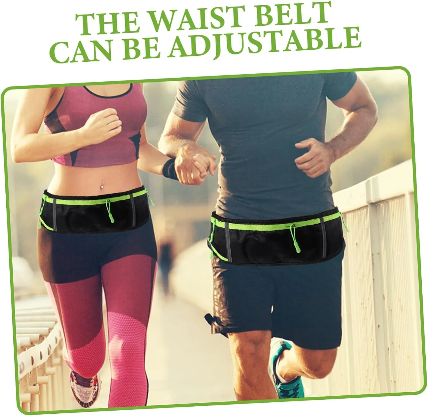 Multi-pocket Waist Bag Waterproof Outdoor Sports Waist Pack for Men for Running Biking and Workout